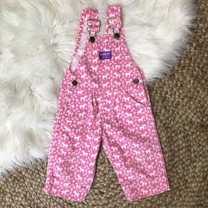 Vintage Oshkosh B’gosh Pink Horse Overalls